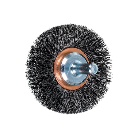 Pferd 2" Crimped Shank Mtd Wheel Brush - .008 CS Wire, 1/4" Shank 82893